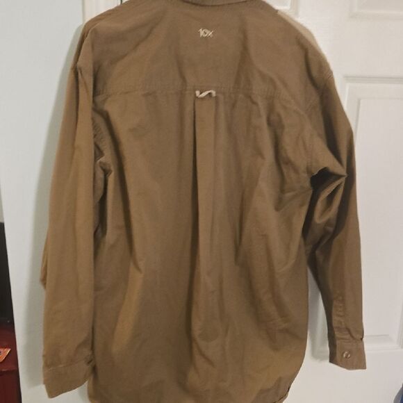 Men's Casual Brown Shirt with Beige Accent - Picture 9 of 9